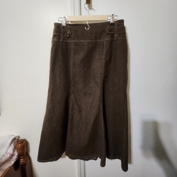 Inc denim midi skirt  y2k 90s vintage sz10 boho cottagecore - Picture 1 of 10